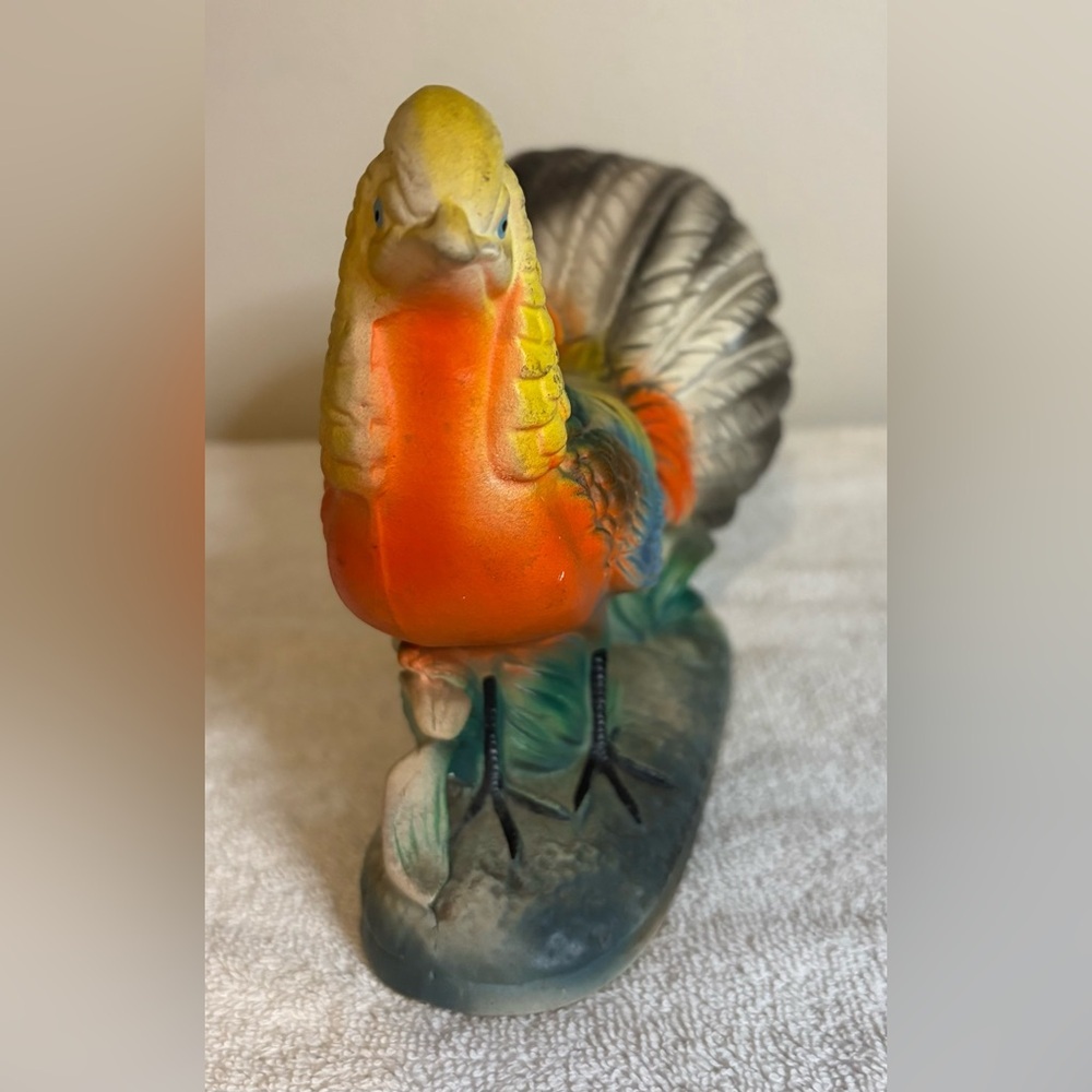 Vintage Chinese Chalkware Pheasant Statue - Picture 2 of 8